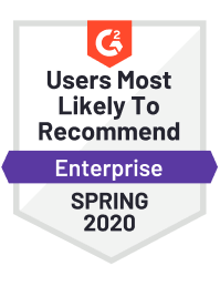 Users most likely to recommend, Enterprise, Spring 2020